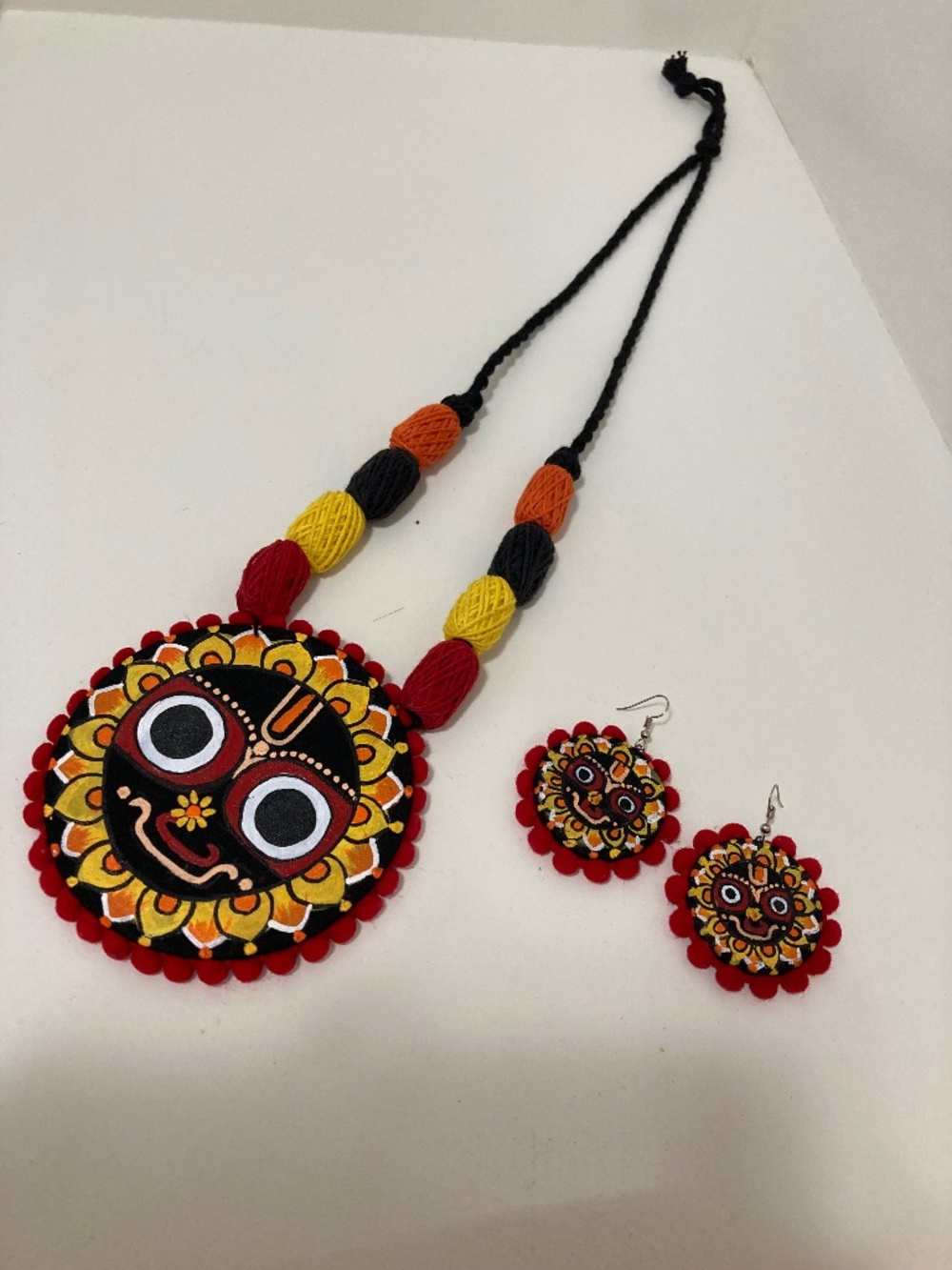 Lord Jagganath Necklace and earrings set